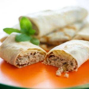 Блинчики с мясным фаршем